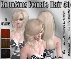 raonsims female hair 50 recolors alpha
