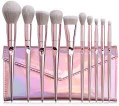 maange 10 pcs makeup brush set metal