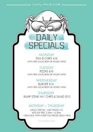 Our Specials Manly Bar Manly Restaurant Manly Wharf