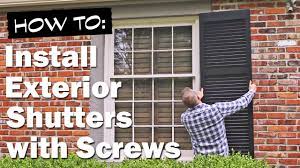 how to install exterior shutters