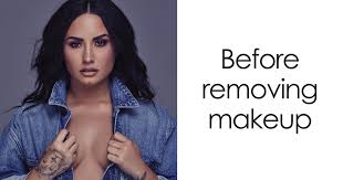 demi lovato removes all her makeup in