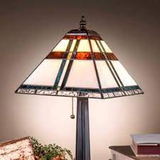 Mission Table Lamp Stained Glass Lamp