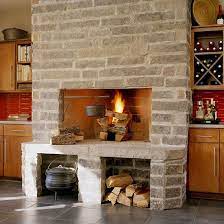 Kitchen Fireplace Stone Fireplace Designs
