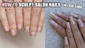 how to sculpt nails salon length