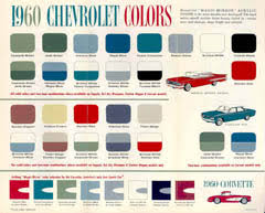 1960 Chevrolet Paint Codes