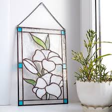 Lily Stained Glass Panel Flower Gift