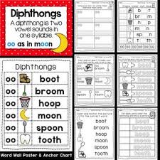 Oo Diphthong Anchor Chart Practice Click File Print Fr