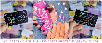 Business card design files created on phone apps, or canva are not accepted. Holographic Foil Business Cards