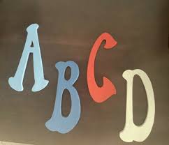 Kids Hanging Wall Decor Wooden Letters
