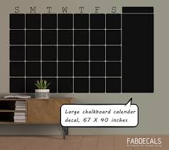 Large Chalkboard Monthly Calendar Vinyl