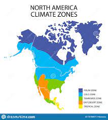 North America Climate Zones Map, Vector Geographic Infographics Stock  Vector - Illustration of study, earth: 170158971