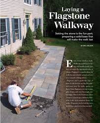 Laying A Flagstone Walkway Fine