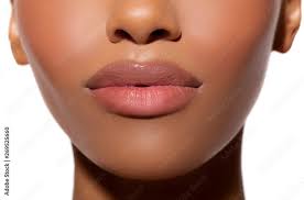 stockfoto y lips close up female