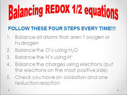 Balancing Half Redox Equations