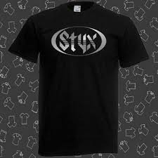 New Styx Tour Logo Hard Rock Band Legend Mens Black T Shirt Usa Size S To 3xl Ebay