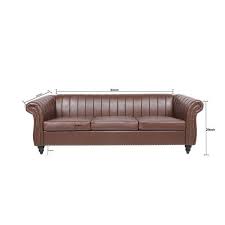 pu leather chesterfield 3 seater