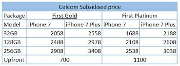The first gold plan offers the 32gb iphone 7 from rm2,058. Apple Iphone 7 Preorder Opens Today With Maxis Celcom Digi And U Mobile Technave