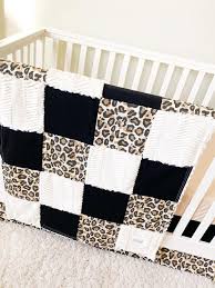 Girl Crib Bedding Set Leopard Cheetah