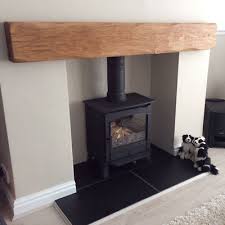 Solid Oak Beam Fireplace Mantle