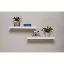 40cm Pack Of 2 Floating Shelves White