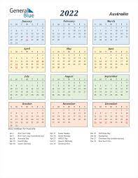 The free 2022 calendar features the list of holidays in australia for the entire year. 2022 Australia Calendar With Holidays