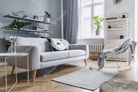 modern nordic living room interior with