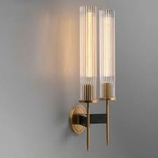 Wolfos Lg112 Ribbed Glass Wall Sconces