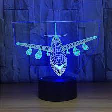 airplane night light 3d illusion l 7