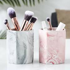 marbling ceramic makeup brush storage