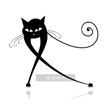 Wall Decal Black Cat Silhouette For