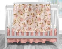 large fl crib bedding set for girl