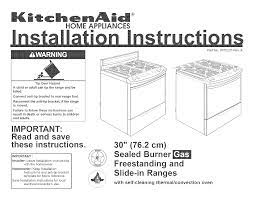 kitchenaid range 9755235 user guide