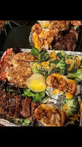 See more ideas about red lobster, lobster menu, food. 2 Lobster Tails 2 Loaded Baked Potatoes W Shrimp 2 Ribeye Steaks Broccoli Courtesy Of Food Network Recipes Steak And Broccoli Food