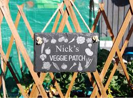 Veggie Patch Slate Garden Sign
