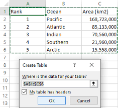 convert table to normal range in excel