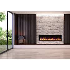 Linear Gas Fireplace With Tv Above