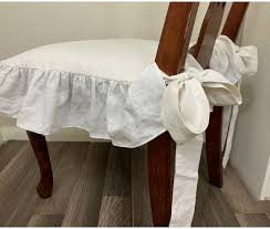 Cream Linen Chair Slip Covers With