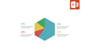 Try Our Pie Chart In Hexagonal Shape To Display Percentages