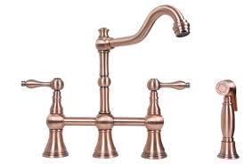 12 excellent kitchen faucets merging utility and style. Copper Two Handles Bridge Copper Kitchen Faucet Side Spray Traditional Kitchen Faucets By Akicon Inc Houzz