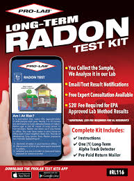 pro lab black long term radon gas test