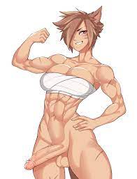 Muscular futa showing off her muscles (Artist: Rd Rn00) : r/futanari