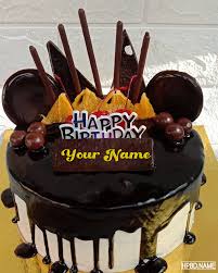 happy chocolate birthday cake image