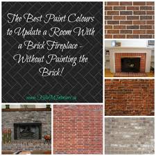 brick fireplace best paint colors