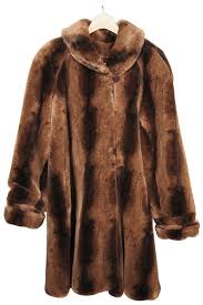 Faux Fur Winter Brown Two Tone Coat