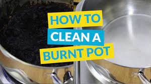 how to clean a burnt pot without