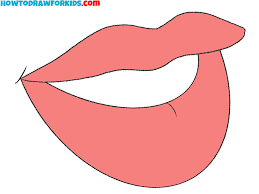 how to draw cartoon lips easy drawing