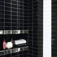 Merola Tile Crown Heights Beveled Glossy Black 3 In X 6 In Ceramic Wall Take Home Tile Sample