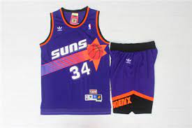 Trending news, game recaps, highlights, player information, rumors, videos and more from fox sports. Phoenix Suns 34 Charles Barkley Purple Hardwood Classics Jersey With Shorts On Sale For Cheap Wholesale From China