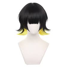 Amazon.com: Shqncoh Anime Blue Lock Meguru Bachira Wig Black with Golden  Short Curly Party Hair Halloween Cosplay Props Accessory : Clothing, Shoes  & Jewelry