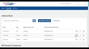 Manage Your Address Book With Aruba Bank Online Papiamento